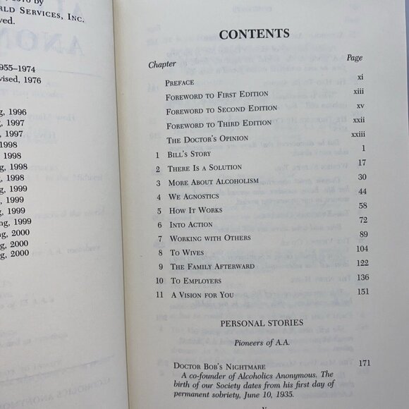 Alcoholics Anonymous 3rd Edition Hardcover Book Dust Jacket AA - Picture 7 of 16
